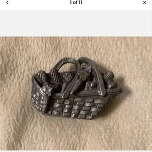 Sale!🇺🇸 Torino Vintage Pewter Trinket Carrot Basket Set